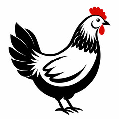 hen and rooster Heron in flight  Vector Illustration 