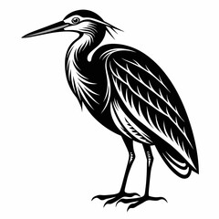 Heron in flight  Vector Illustration 
