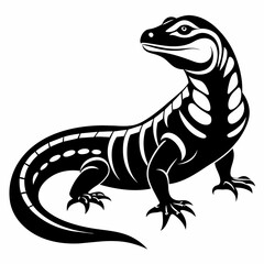 lizard on a white background   Vector Illustration