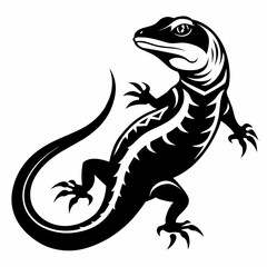 lizard on white background   Vector Illustration