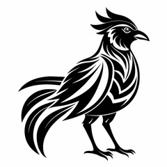 rooster isolated on white background   Vector Illustration
