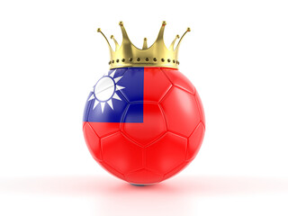 Taiwan flag soccer ball with crown