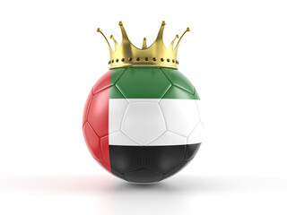 UAE flag soccer ball with crown