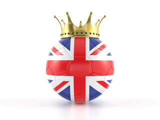 UK flag soccer ball with crown