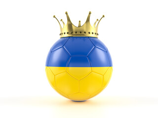 Ukraine flag soccer ball with crown