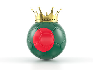 Bangladesh flag soccer ball with crown