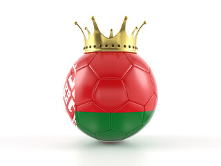 Belarus flag soccer ball with crown