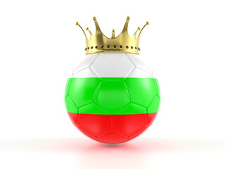 Bulgaria flag soccer ball with crown
