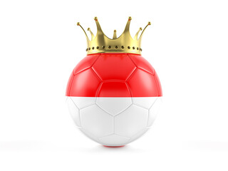 Indonesia flag soccer ball with crown