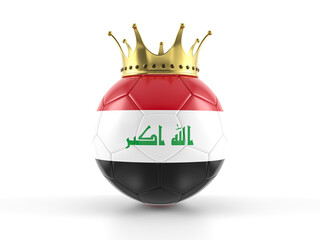 Iraq flag soccer ball with crown