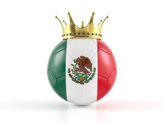 Mexico flag soccer ball with crown