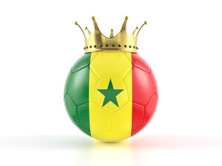 Senegal flag soccer ball with crown