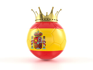 Spain flag soccer ball with crown