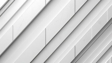 Fototapeta premium Minimalistic white background with abstract geometric patterns. This modern design features textured grey elements, offering a light and futuristic look,