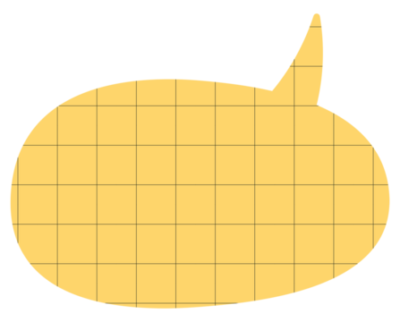 Speech bubble PNG clip art, grid paper pattern style - Powered by Adobe