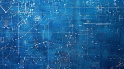 Blueprint craft texture as DIY background, copy and text space, 16:9