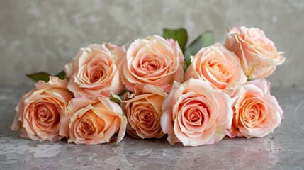 itsy bitsy peach roses, romantic, gift, love, valentine, 16:9