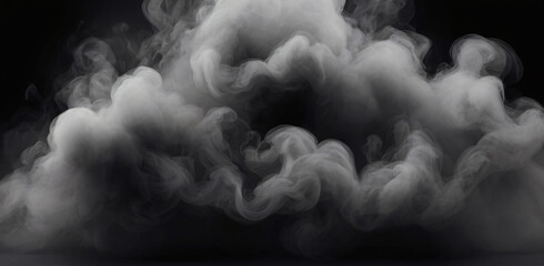 smoke on black background