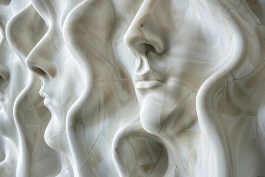 Within the confines of ceramic walls, a portrayal emerges--a homage to the audacity of entrepreneurs. Captured in white, it reflects the courage and innovation that shape industries.