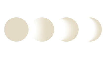 Moon phases png sticker, aesthetic beige astronomy image