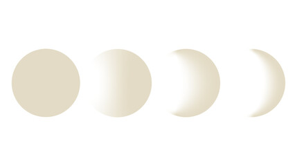 Moon phases png sticker, aesthetic beige astronomy image