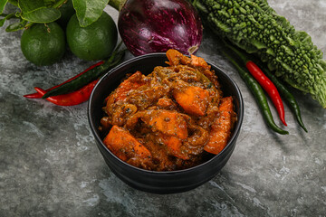 Indian cuisine - homemade mutter paneer