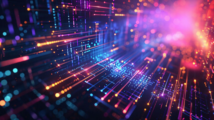 Streamline speed light blue purple special effect background, communication technology concept creative background