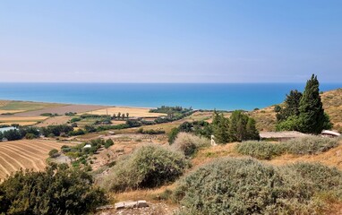 Panorama of the sea from Cyprus
