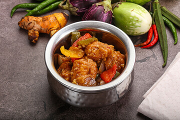 Chinese cuisine - prawn with chili sauce