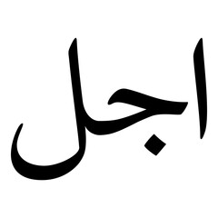 Aigul Muslim Girls Name Naskh Font Arabic Calligraphy