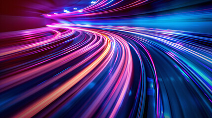 3D rendering of futuristic technology space, glowing scene background