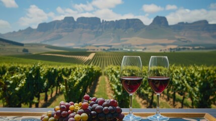 Naklejka premium Johannesburg Wine Festival, offering wine tasting sessions and vineyard tours