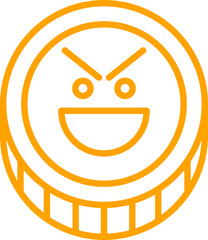 Moody Coin Emoticon
