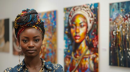 Naklejka premium Johannesburg Art Fair, highlighting contemporary African art and artists