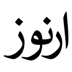 Arnawaz Muslim Girls Name Naskh Font Arabic Calligraphy