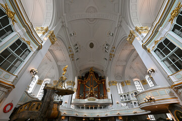 St. Michael Church - Hamburg, Germany - obrazy, fototapety, plakaty