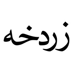 Azardokht Muslim Girls Name Naskh Font Arabic Calligraphy