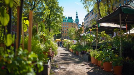 Stockholm Sustainability Festival, promoting eco-friendly living and sustainability innovations - obrazy, fototapety, plakaty