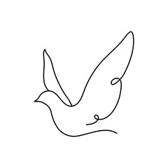 Bird png logo element, line art animal illustration