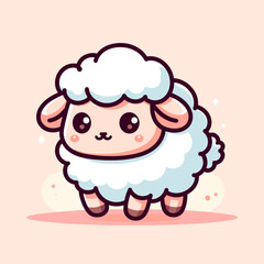a clean vector cute animal attractive Sheep