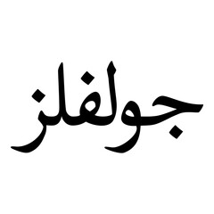 Gul Muslim Girls Name Naskh Font Arabic Calligraphy