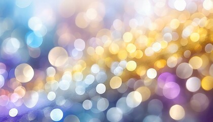 Golden Hues in a Sea of Pastels: Abstract Bokeh Bliss - obrazy, fototapety, plakaty