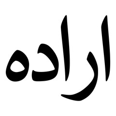 Iradat Muslim Girls Name Naskh Font Arabic Calligraphy