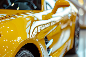 Vibrant yellow car emblem representing energy and vitality