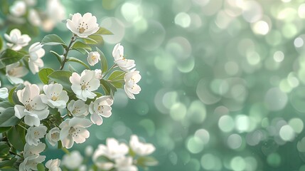 A tranquil display of white chrysanthemum flowers against a soft bokeh backdrop.