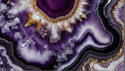 shiny purple agate gemstone crystal close-up texture background from Generative AI