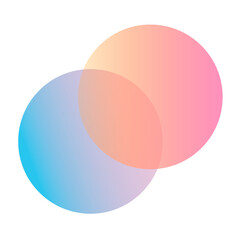 PNG round gradient business logo element clipart, modern design sticker