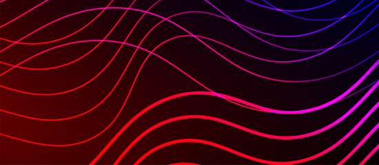 An artistic pattern of purple, magenta, and electric blue waves on a dark background creates a mesmerizing blend of colors in varying tints and shades