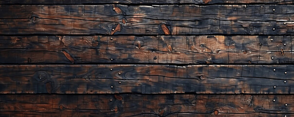 Dark old rustic wooden texture timber background.   generative ai - obrazy, fototapety, plakaty
