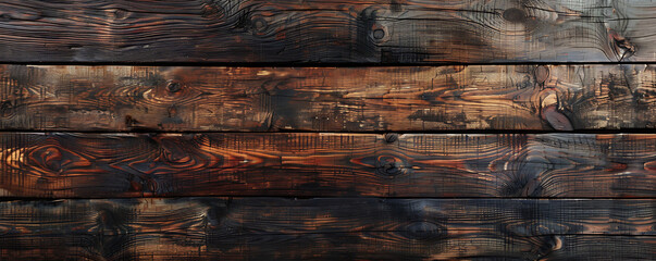 Dark old rustic wooden texture timber background.   generative ai